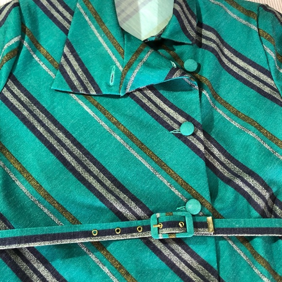 (Size 4-6) 1960s French Wool Day Dress w/ Pockets - Picture 13 of 14